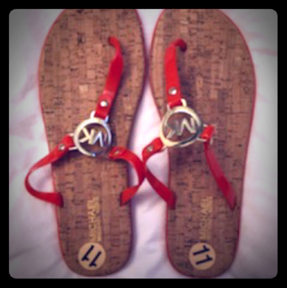 Brand New Michael Kors Orange Sandal Size 11